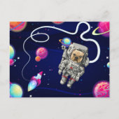 Franse Bulldog Astronaut Space Explorer Briefkaart (Voorkant)