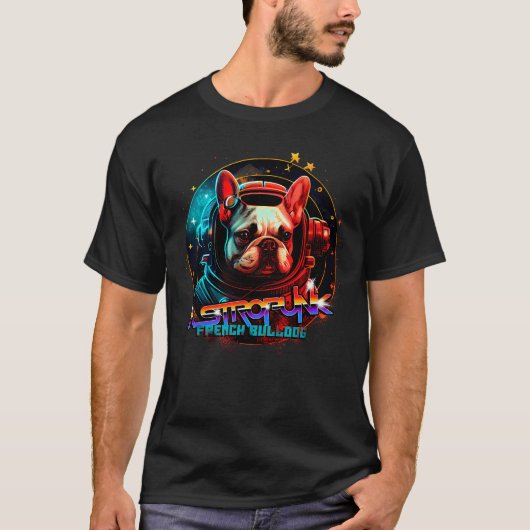 Franse Bulldog Astronaut T-shirt (Voorkant)