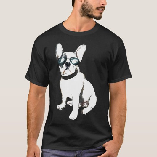 Franse Bulldog Aviators T-shirt (Voorkant)