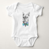 franse bulldog baby onsie romper (Voorkant)