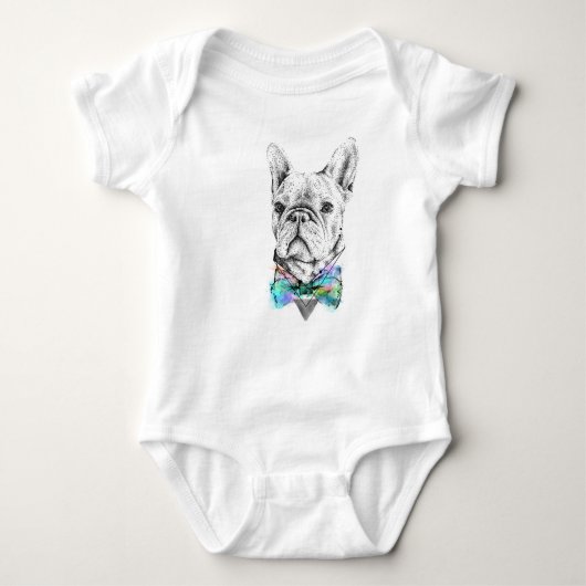 franse bulldog baby onsie romper (Voorkant)