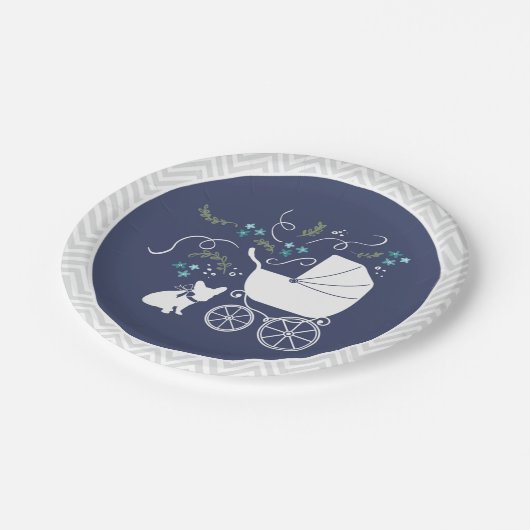 Franse Bulldog Baby shower Bord Design 2 (Gekanteld)