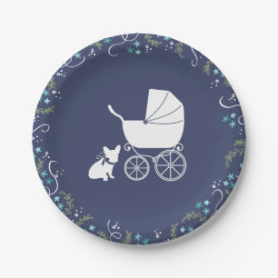 Franse Bulldog Baby shower Bord Design 3