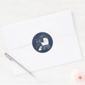 Franse Bulldog Baby shower Envelop Seal Sticker (Envelop)