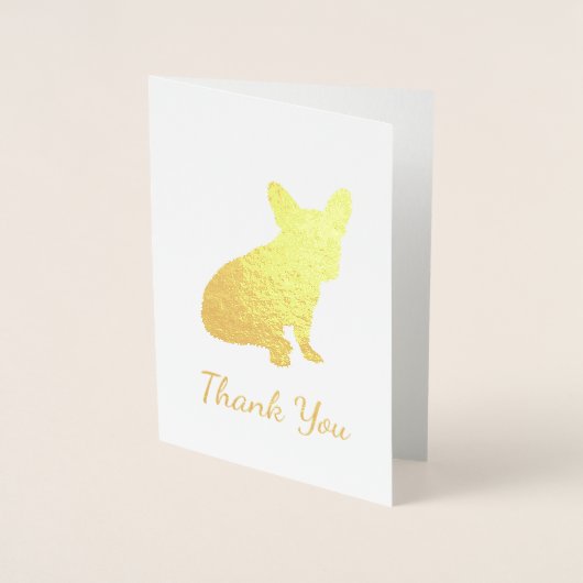 Franse Bulldog Baby shower Frenchie Frenchy Folie Kaarten (Voorkant)