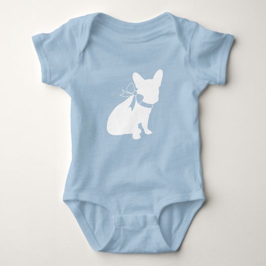 Franse Bulldog Baby Shower Frenchie Frenchy Romper (Voorkant)