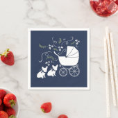 Franse Bulldog Baby shower servetten Design 2 hond (Insitu)
