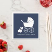 Franse Bulldog Baby shower servetten ontwerp 1 (Insitu)