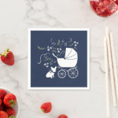 Franse Bulldog Baby shower servetten ontwerp 2 (Insitu)