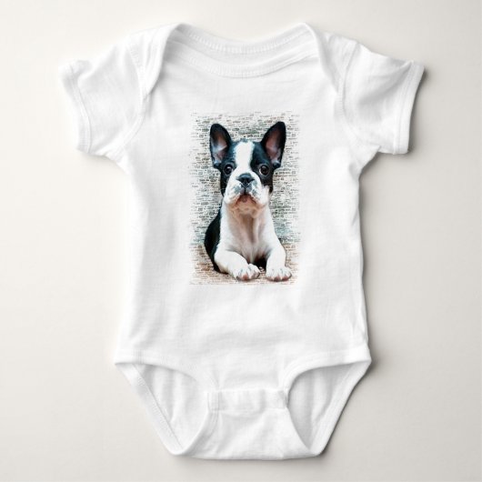 Franse Bulldog baby T-shirt (Voorkant)