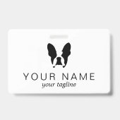 Franse bulldog badge (Achterkant)