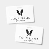 Franse bulldog badge (Voor- en achterkant)