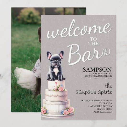 Franse Bulldog Bar Menu (Voorkant / Achterkant)