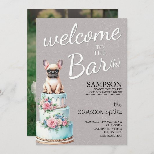 Franse Bulldog Bar Menu (Voorkant / Achterkant)