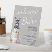 Franse Bulldog Bar Reclamebord Met Voetstuk (Insitu)