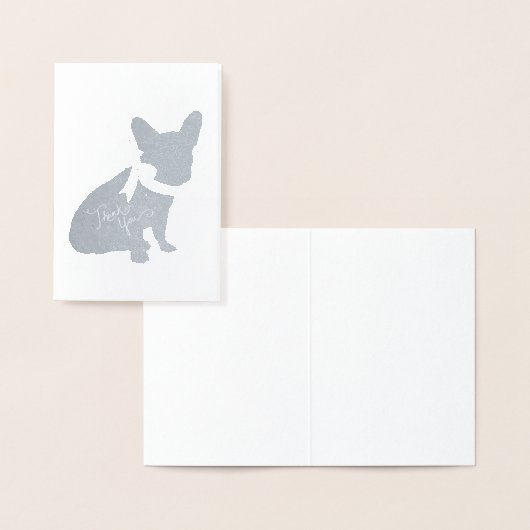 Franse Bulldog bedankkaarten Folie Kaarten (Display)