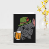 Franse Bulldog Beierse Franse Bulldog Kaart (Gele Bloem)