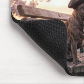Franse Bulldog bij de Eiffeltoren Muismat (Hoek)