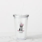 Franse Bulldog Birthday Acryl Drinkbeker (Achterkant)