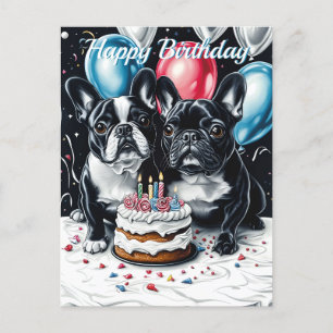 Franse Bulldog Birthday Briefkaart