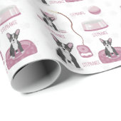 Franse Bulldog Birthday Cadeaupapier (Rol Hoek)