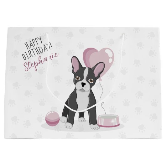 Franse Bulldog Birthday Groot Cadeauzakje (Voorkant)