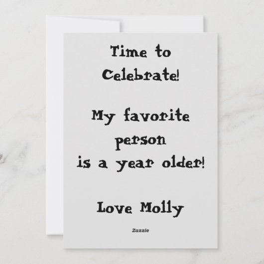 Franse Bulldog Birthday Kaart (Achterkant)