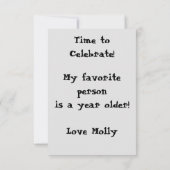 Franse Bulldog Birthday Kaart (Achterkant)