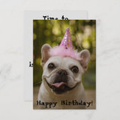Franse Bulldog Birthday Kaart (Voorkant / Achterkant)