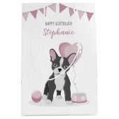 Franse Bulldog Birthday Medium Cadeauzakje (Voorkant)