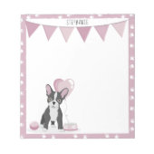Franse Bulldog Birthday Notitieblok (Voorkant)