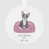 Franse Bulldog Birthday Ornament (achterkant)