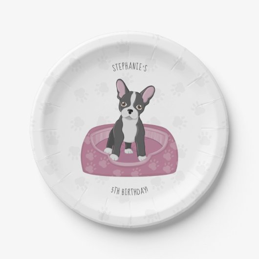 Franse Bulldog Birthday Papieren Bordje (Voorkant)