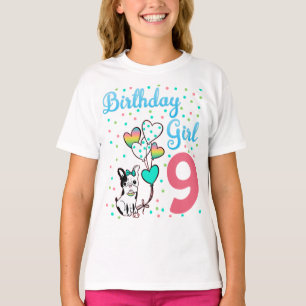 Franse Bulldog Birthday Party Frenchie Girl outfit T-shirt
