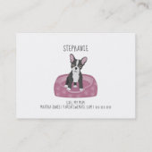 Franse Bulldog Birthday Play Datum Roepkaart Contactkaartje (Achterkant)