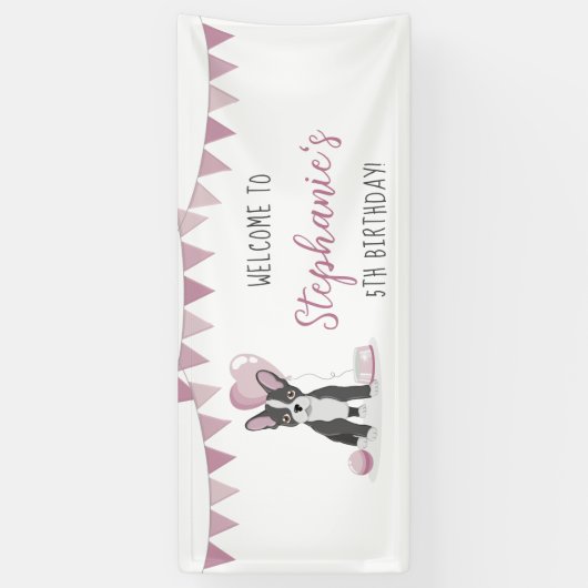 Franse Bulldog Birthday Spandoek (Verticaal)