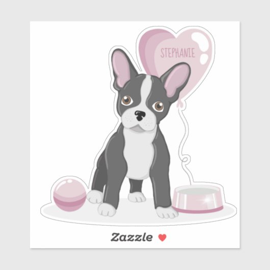 Franse Bulldog Birthday Sticker (Vel)