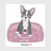 Franse Bulldog Birthday Sticker (Vel)
