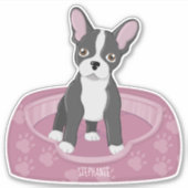 Franse Bulldog Birthday Sticker (Voorkant)