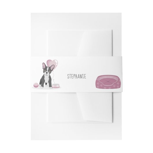 Franse Bulldog Birthday Uitnodigingen Wikkel (Voorkant Voorbeeld)