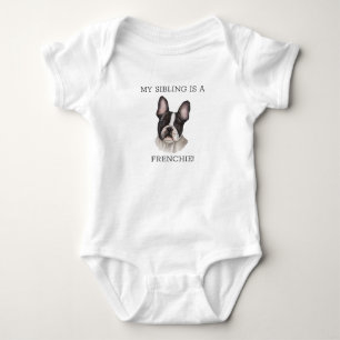 Franse Bulldog Black en White Funny Quote Romper