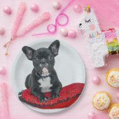 Franse Bulldog Black Pillow-foto Papieren Bordje (Feest)