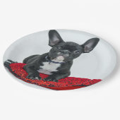 Franse Bulldog Black Pillow-foto Papieren Bordje (Gekanteld)