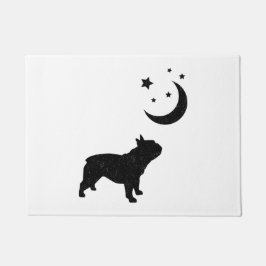 Franse Bulldog Black Silhouette Deurmat