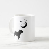 Franse Bulldog Black Silhouette Koffiemok (Voorkant links)