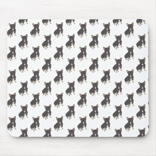 Franse Bulldog (Black & Tan Tricolor)-Muismat Muismat (Voorkant)