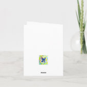 Franse Bulldog blanco wenskaart Kaart (Achterkant)