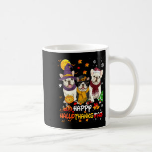 Franse Bulldog Blij Hallothanksmas Hond Liefhebber Koffiemok