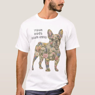 Franse Bulldog Bloem Shirt Vintage Hond Moeder C
