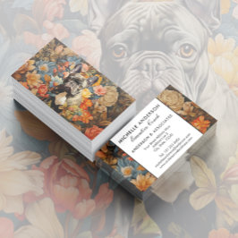 Franse Bulldog  Bloemen Visitekaartje